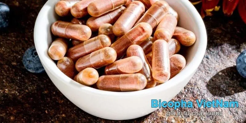 Hình ảnh viên uống sáng mắt Tác dụng Augenwohl Kapseln chính hãng sau khi bóc vỏ hộp