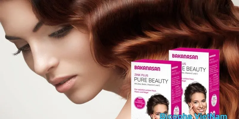 Tác dụng kẽm Bakanasan Zink Plus cho tóc giúp bổ sung vitamin B6, B12, Biotin