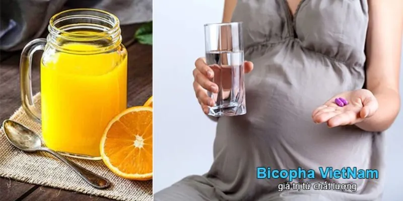 Uống thuốc sắt có được uống nước cam không vào buổi sáng?
