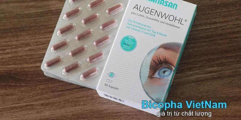 Viên uống sáng mắt Bakanasan Augenwohl ảnh thực tế tại BICOPHA